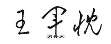 駱恆光王軍忱草書個性簽名怎么寫