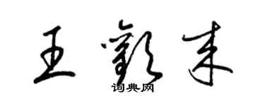 梁錦英王歡來草書個性簽名怎么寫