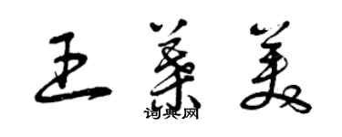 曾慶福王葉美草書個性簽名怎么寫