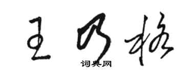 駱恆光王乃格草書個性簽名怎么寫
