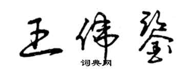 曾慶福王偉鑒草書個性簽名怎么寫