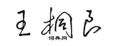 駱恆光王桐良草書個性簽名怎么寫