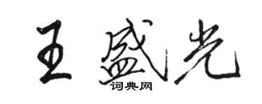 駱恆光王盛光行書個性簽名怎么寫