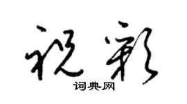 梁錦英祝彩草書個性簽名怎么寫