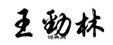 胡問遂王勁林行書個性簽名怎么寫