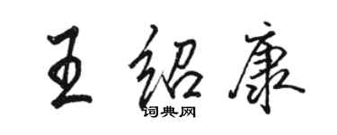 駱恆光王紹康行書個性簽名怎么寫