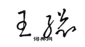 駱恆光王總草書個性簽名怎么寫