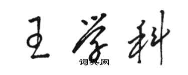 駱恆光王學科草書個性簽名怎么寫