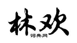 胡問遂林歡行書個性簽名怎么寫