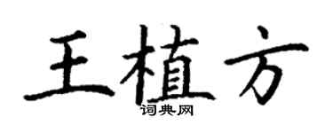 丁謙王植方楷書個性簽名怎么寫