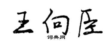 曾慶福王向臣行書個性簽名怎么寫