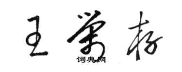 駱恆光王榮存草書個性簽名怎么寫