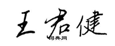 王正良王君健行書個性簽名怎么寫