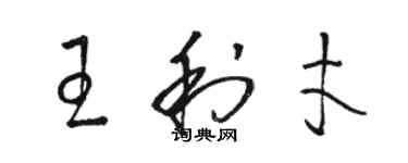 駱恆光王利才草書個性簽名怎么寫