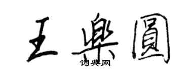 王正良王樂圓行書個性簽名怎么寫