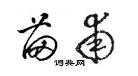 駱恆光苗甫草書個性簽名怎么寫