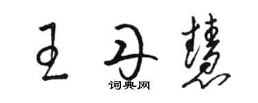 駱恆光王丹慧草書個性簽名怎么寫