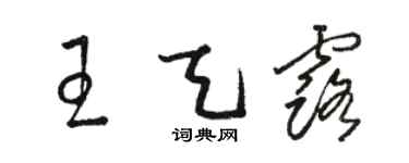 駱恆光王天露草書個性簽名怎么寫
