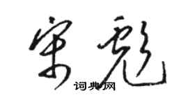 駱恆光宋彪草書個性簽名怎么寫