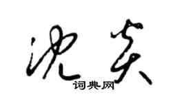 梁錦英沈炎草書個性簽名怎么寫