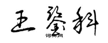 曾慶福王鑑科草書個性簽名怎么寫