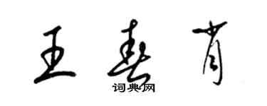 梁錦英王春肖草書個性簽名怎么寫