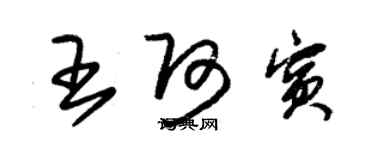 朱錫榮王阿賓草書個性簽名怎么寫