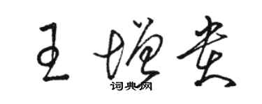 駱恆光王增貴草書個性簽名怎么寫