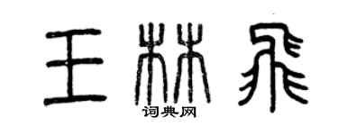 曾慶福王林飛篆書個性簽名怎么寫