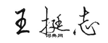 駱恆光王挺志行書個性簽名怎么寫