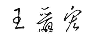 駱恆光王晉宏草書個性簽名怎么寫