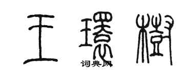 陳墨王環樹篆書個性簽名怎么寫