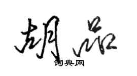 駱恆光胡品行書個性簽名怎么寫