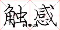 龐中華觸感楷書怎么寫