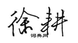 駱恆光徐耕行書個性簽名怎么寫