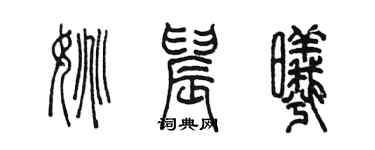 陳墨姚晨曦篆書個性簽名怎么寫