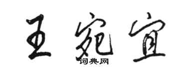 駱恆光王宛宜行書個性簽名怎么寫