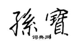王正良孫寶行書個性簽名怎么寫