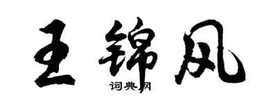 胡問遂王錦風行書個性簽名怎么寫