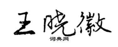 曾慶福王曉徽行書個性簽名怎么寫