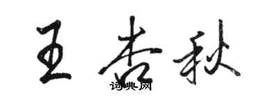 駱恆光王杏秋行書個性簽名怎么寫