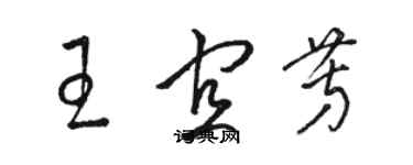 駱恆光王宜芳草書個性簽名怎么寫