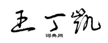 曾慶福王丁凱草書個性簽名怎么寫