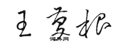 駱恆光王慶根草書個性簽名怎么寫