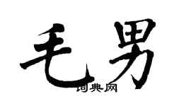 翁闓運毛男楷書個性簽名怎么寫