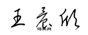 梁錦英王晨欣草書個性簽名怎么寫