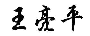 胡問遂王亮平行書個性簽名怎么寫