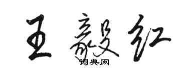 駱恆光王毅紅行書個性簽名怎么寫