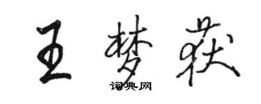 駱恆光王夢獲行書個性簽名怎么寫