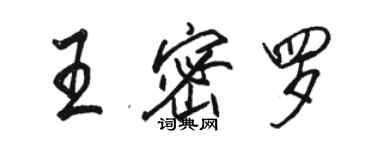 駱恆光王密羅行書個性簽名怎么寫